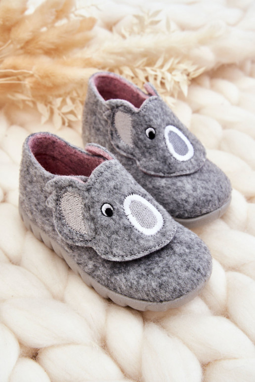Chaussons enfant Befado Koala couleur gris