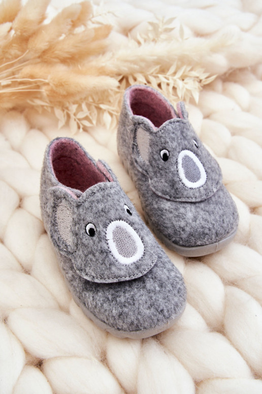Chaussons enfant Befado Koala couleur gris