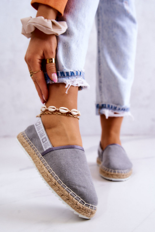 Espadrilles en tissu dans une superbe couleur gris Big Star