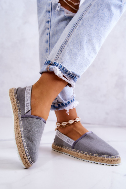 Espadrilles en tissu dans une superbe couleur gris Big Star