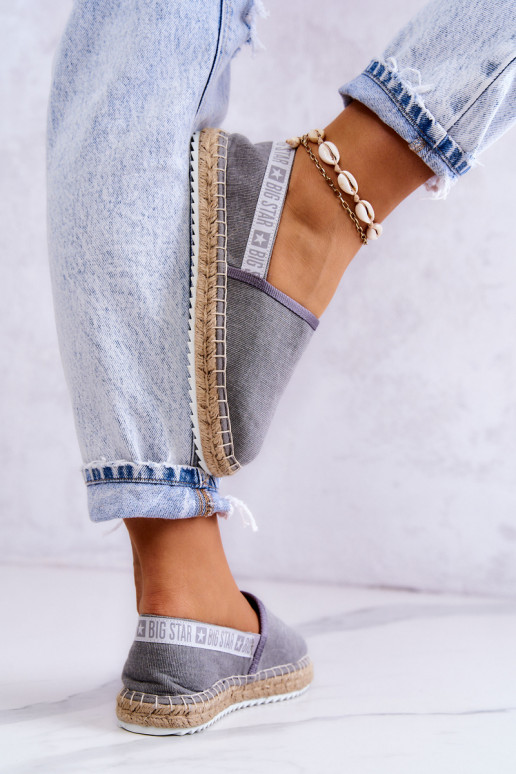 Espadrilles en tissu dans une superbe couleur gris Big Star