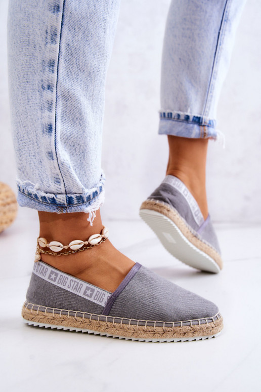 Espadrilles en tissu dans une superbe couleur gris Big Star