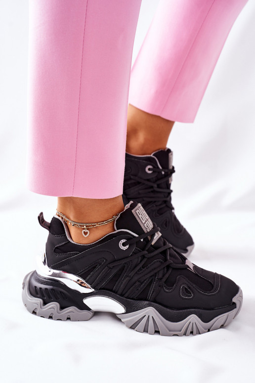 Chaussures style sport noires Memory...