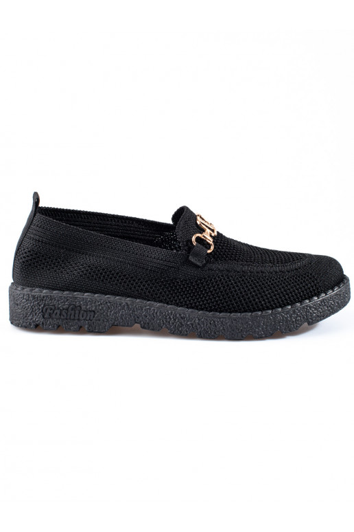 Mocassins en textile noir Shelovet... Mocassins en textile noir Shelovet...