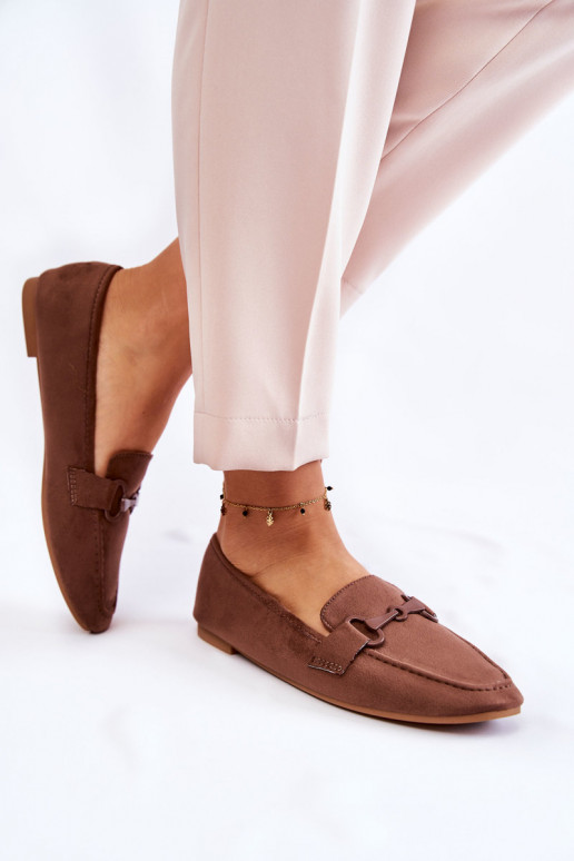 Mocassins avec ornements couleur marron Santi