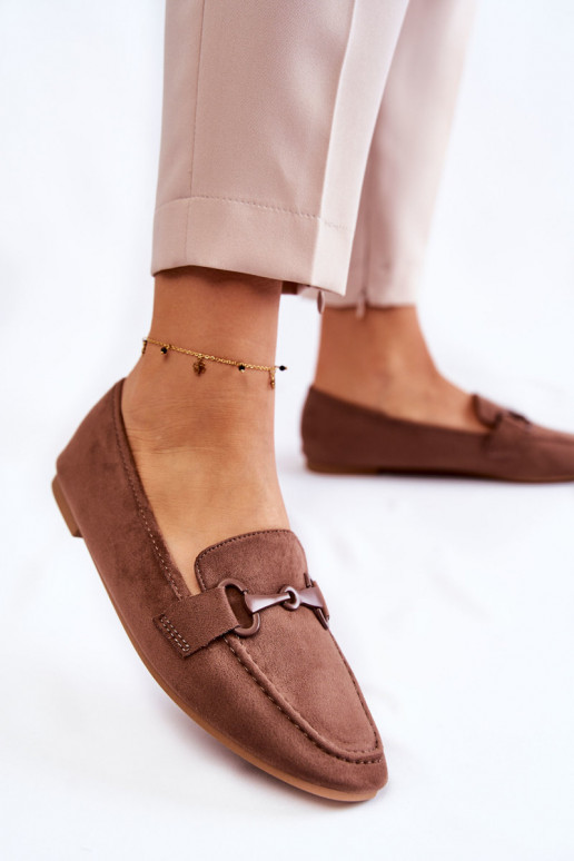 Mocassins avec ornements couleur marron Santi