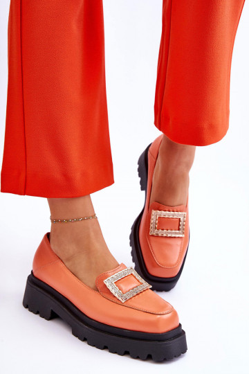 Mocassins couleur orange Agathe 2