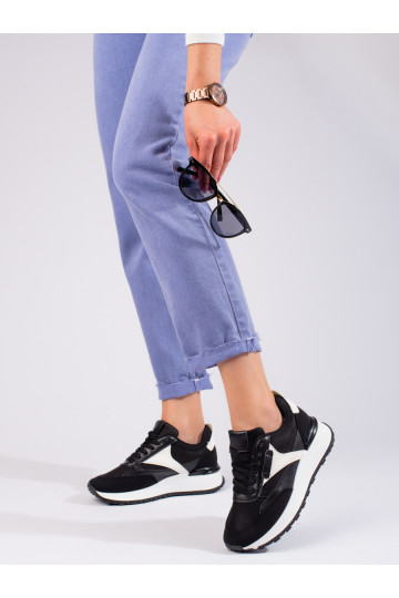 Chaussures de sport à plateforme haute Shelovet couleur noir 2