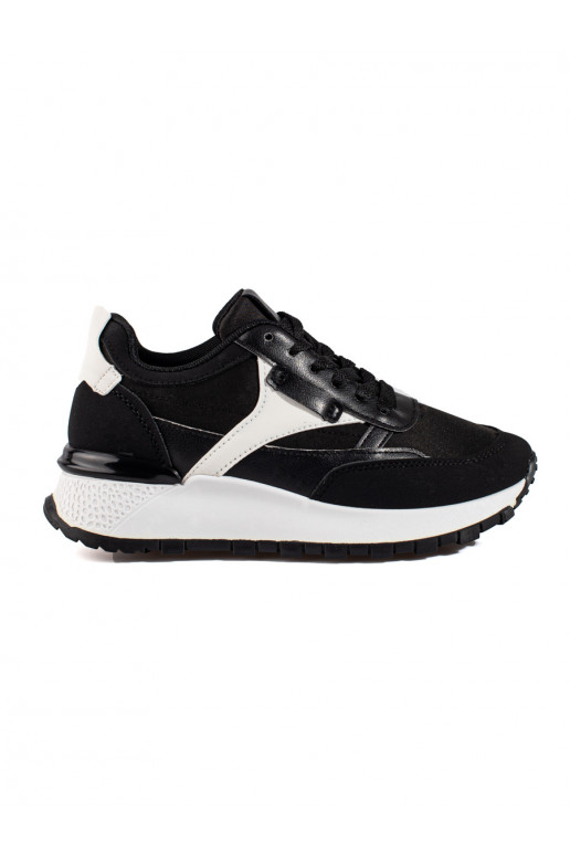 Chaussures de sport à plateforme haute Shelovet couleur noir