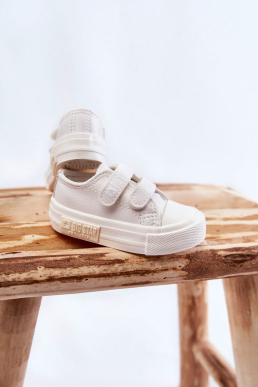Chaussures de loisirs enfant blanches BIG STAR à fermetures adhésives