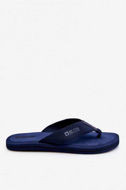 Chaussons homme bleu foncé Big Star style japonais