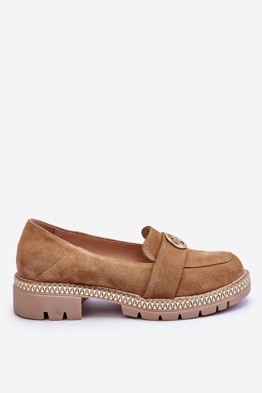 Mocassins Laverne en daim beige