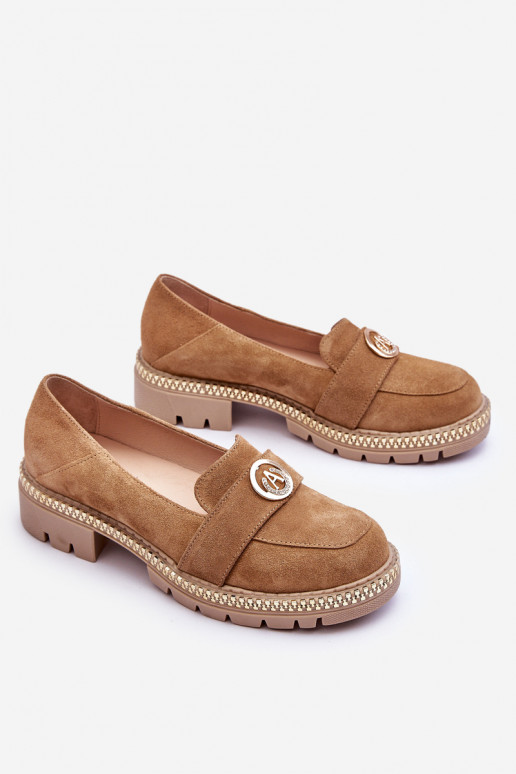 Mocassins Laverne en daim beige