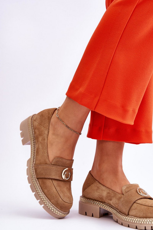 Mocassins Laverne en daim beige Mocassins Laverne en daim beige