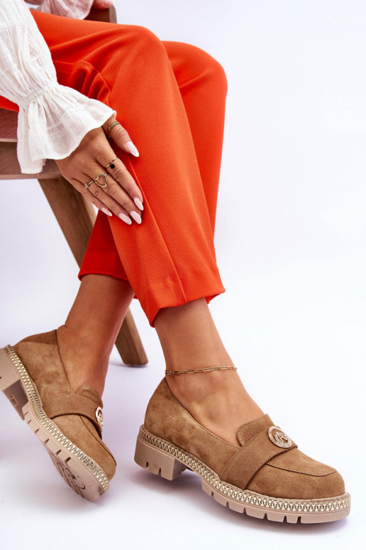 Mocassins Laverne en daim beige