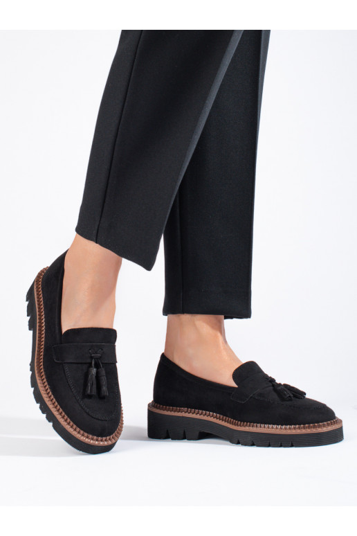 Mocassins Vinceza en daim noir pour... Mocassins Vinceza en daim noir pour...