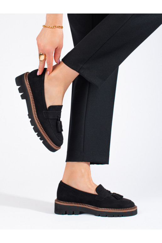 Mocassins Vinceza en daim noir pour... Mocassins Vinceza en daim noir pour...