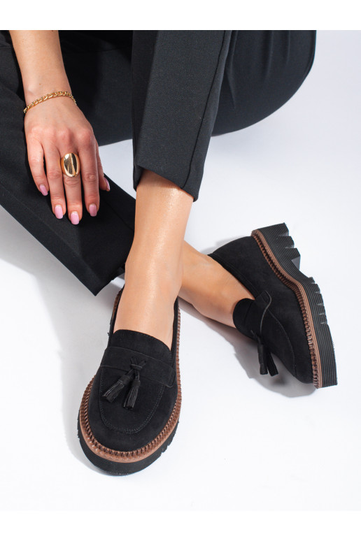 Mocassins Vinceza en daim noir pour... Mocassins Vinceza en daim noir pour...