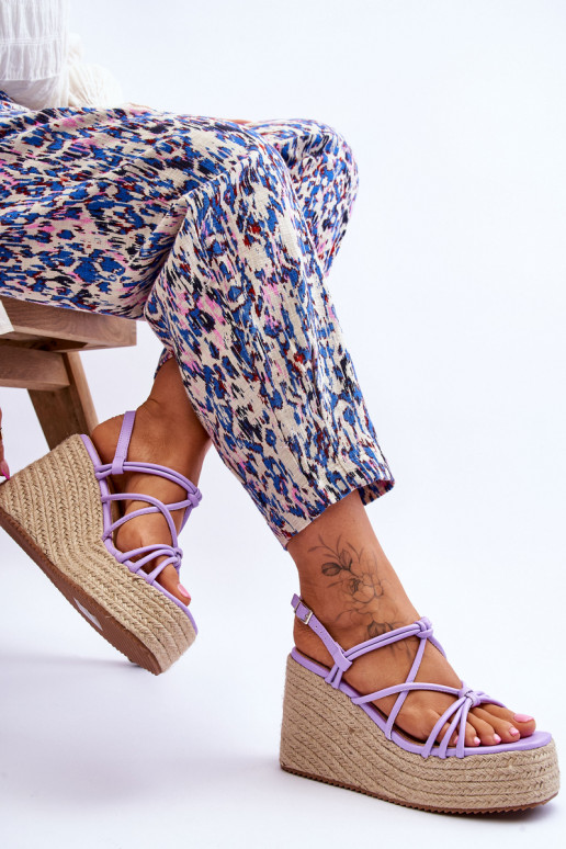 Sandales violettes Nessia avec plateforme