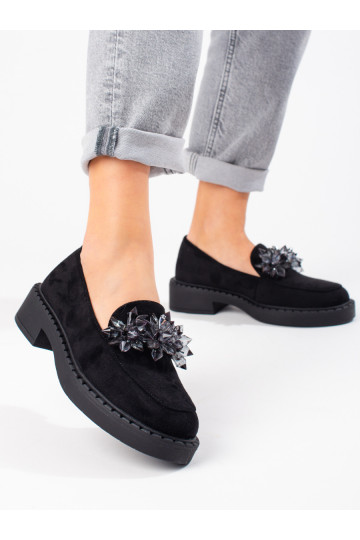 Mocassins en daim noir Potocki