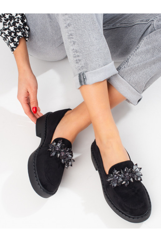 Mocassins en daim noir Potocki