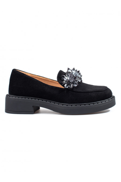Mocassins en daim noir Potocki