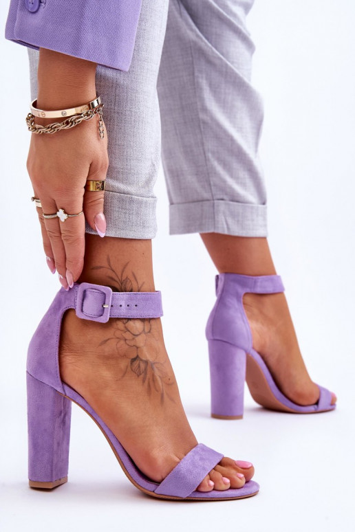 Talons hauts en daim violet Jacqueline