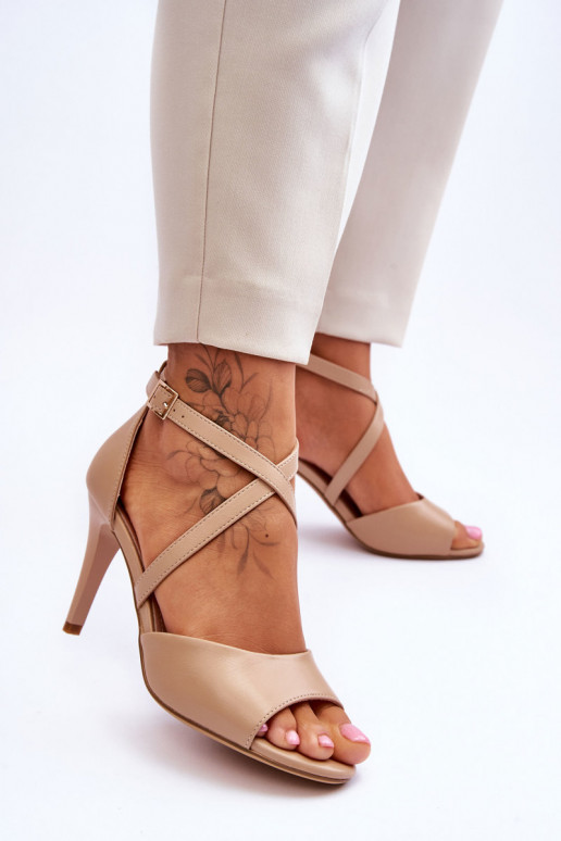 Escarpins hauts à talons fins beige Loressa