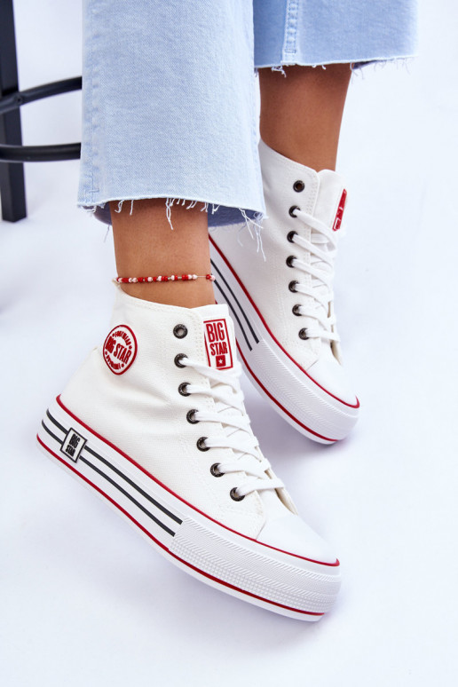 Chaussures casual avec plateforme Big Star couleur blanche