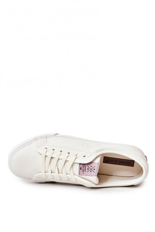 Chaussures décontractées pour hommes en Cross Jeans blanc