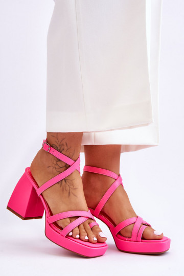 Sandales à talons à la mode de couleur rose Secret Rose 2