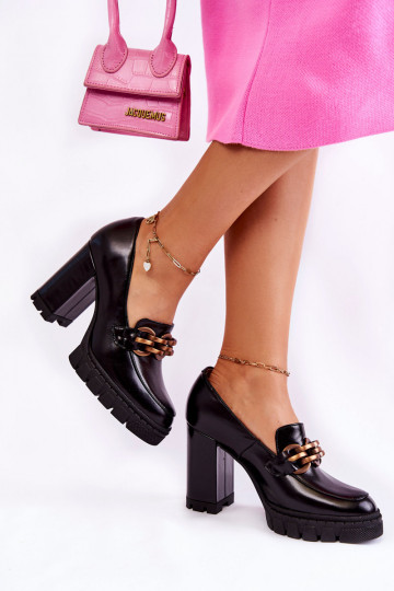 Chaussures noires I Chaussures à plateforme et talon large 2
