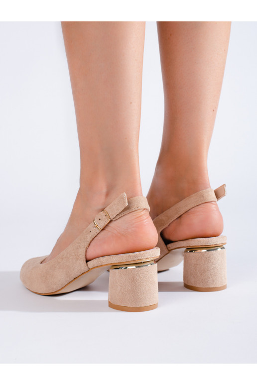 Sandales à talons couleur beige Shelovet