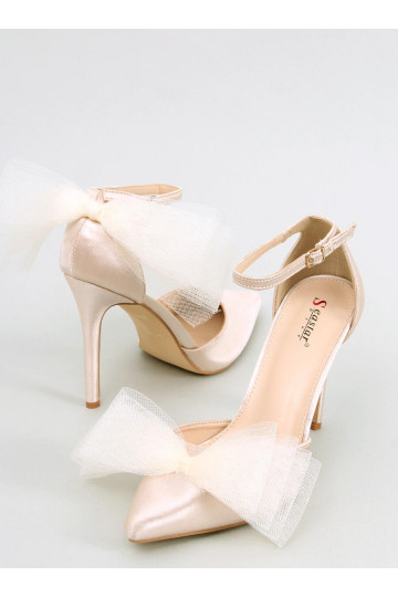 Talons hauts avec ruban de tulle SHEENA BEIGE 2