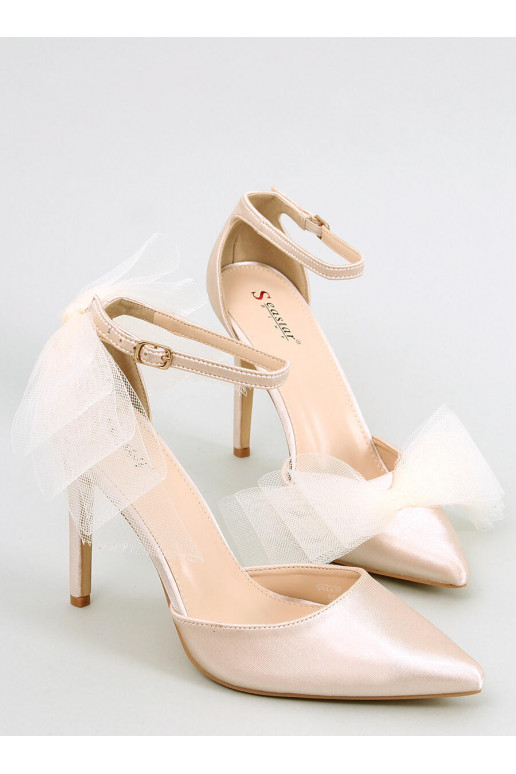 Talons hauts avec ruban de tulle SHEENA BEIGE