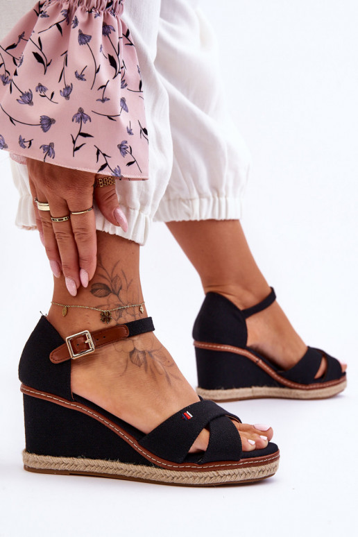 Sandales à plateforme Janet en noir Sandales à plateforme Janet en noir