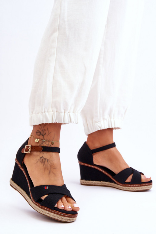 Sandales à plateforme Janet en noir Sandales à plateforme Janet en noir