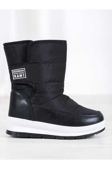 Bottes de neige noires à attaches adhésives BAT_DS8826B 2