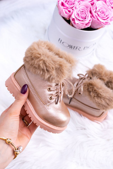 Bottes enfant or rose Fobos