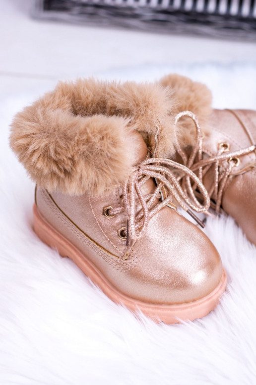 Bottes enfant or rose Fobos