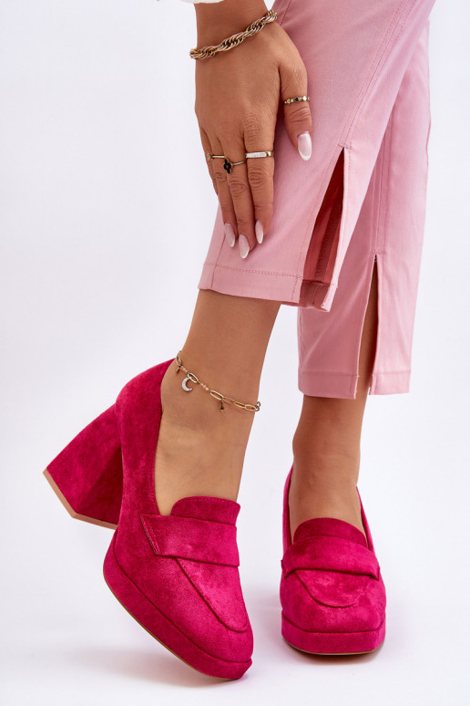 Chaussures Adriel roses pour femme à talon large