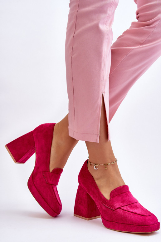 Chaussures Adriel roses pour femme à talon large