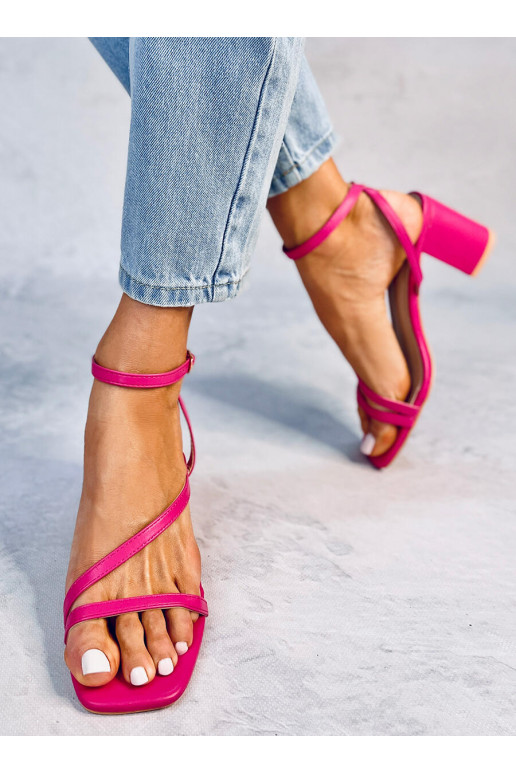 Sandales à talons élégantes roses THERESA