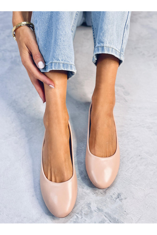 Ballerines femme TOVA BEIGE avec semelle intérieure en cuir