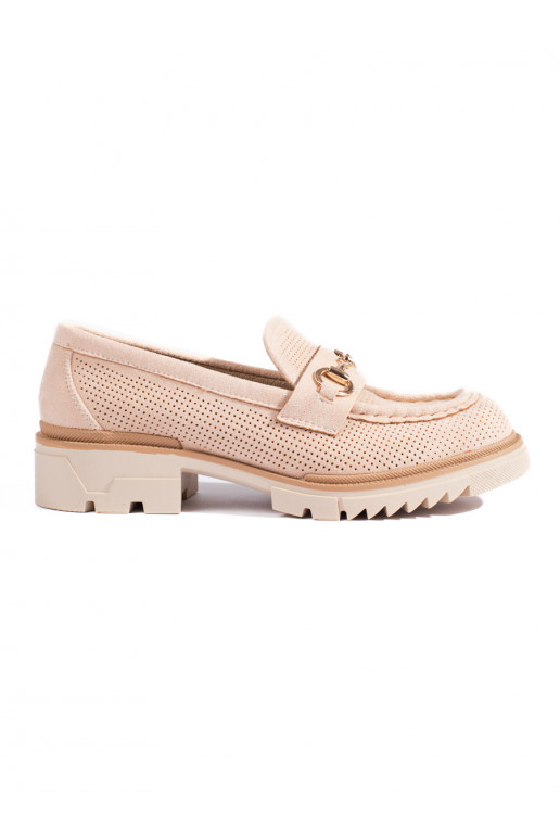 Mocassins en daim beige Shelovet