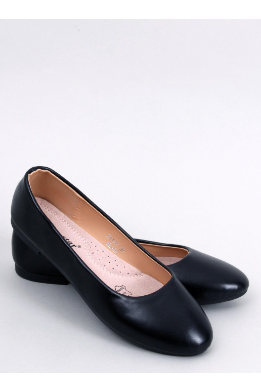 Ballerines avec semelle intérieure en cuir de couleur noir TOVA BLACK