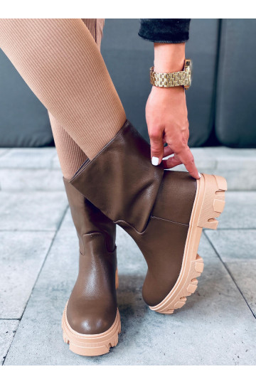 Boots femme marron JOWITA VERT