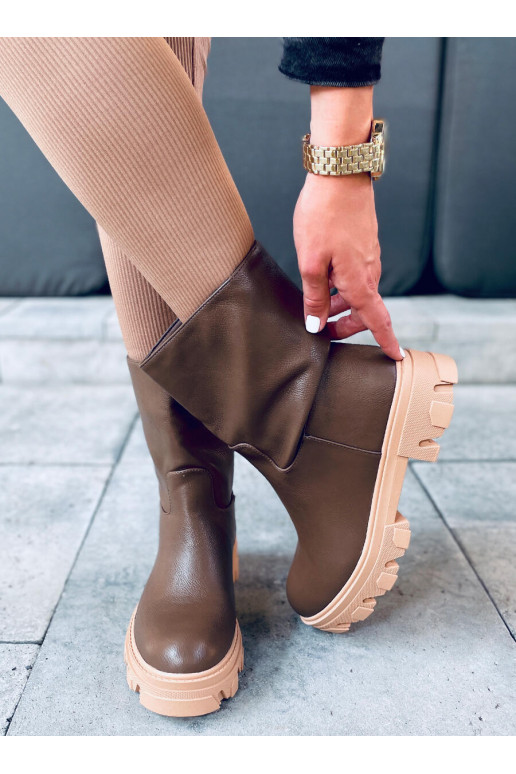 Boots femme marron JOWITA VERT