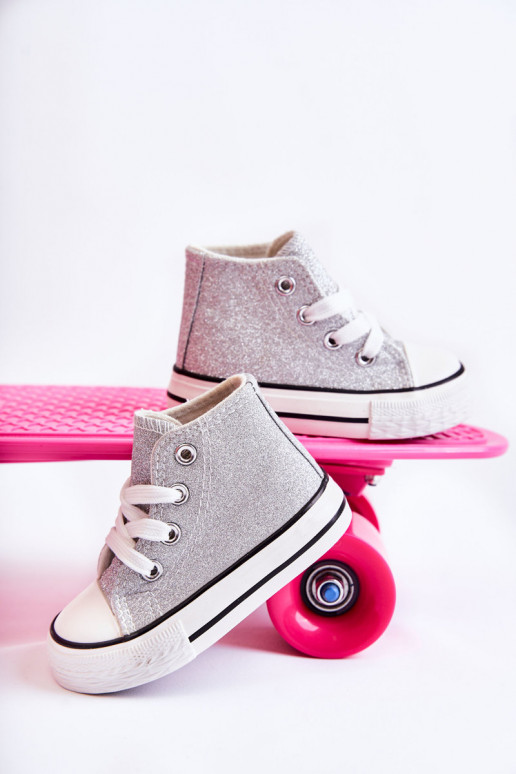 Baskets en cuir argenté Catrina Baskets en cuir argenté Catrina