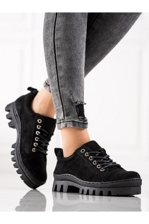 Chaussures noires à plateforme S. Barski
